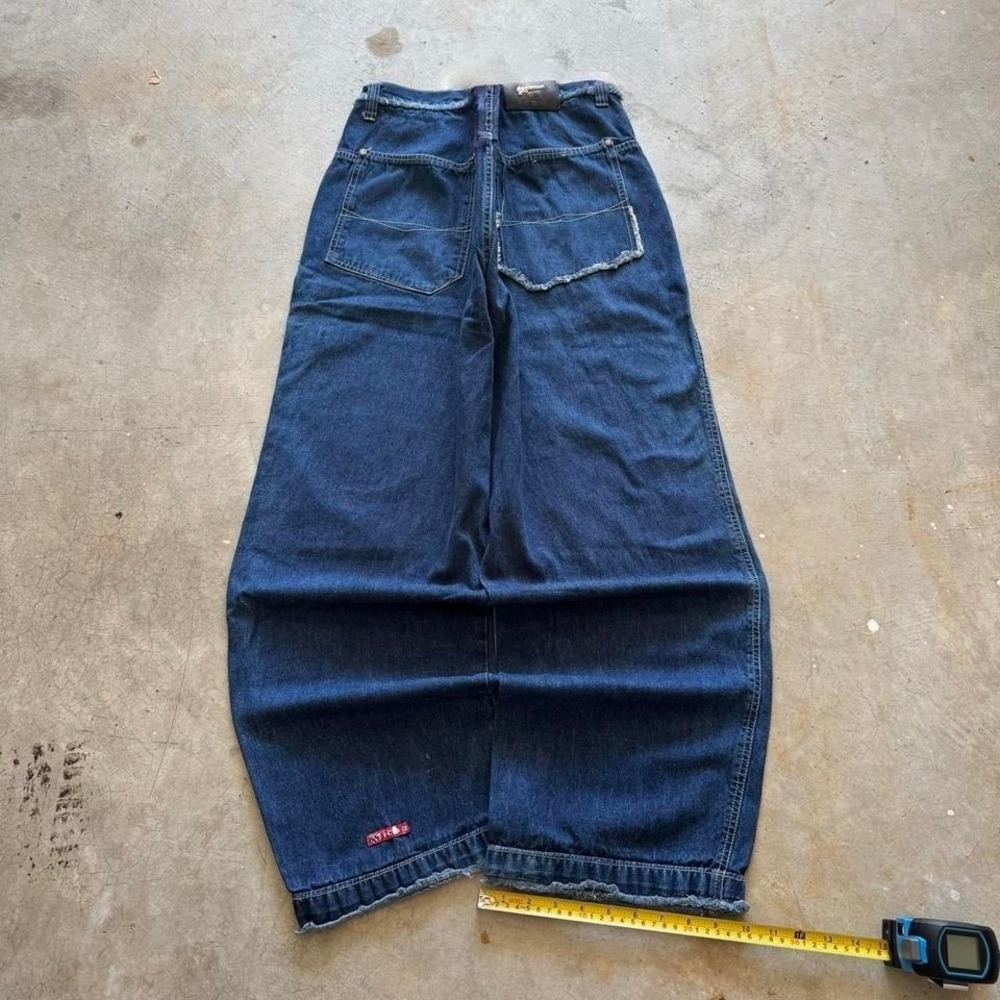 Baggy Karl Kani Embroidered Wide Leg Southpole Styl Y2K Vintage Denim Jeans -38